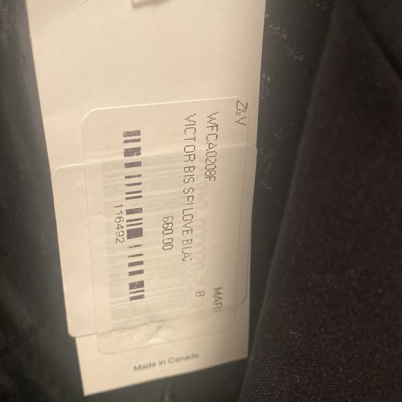 NWT Zadig & Voltaire Black Blazer - Picture 6 of 7